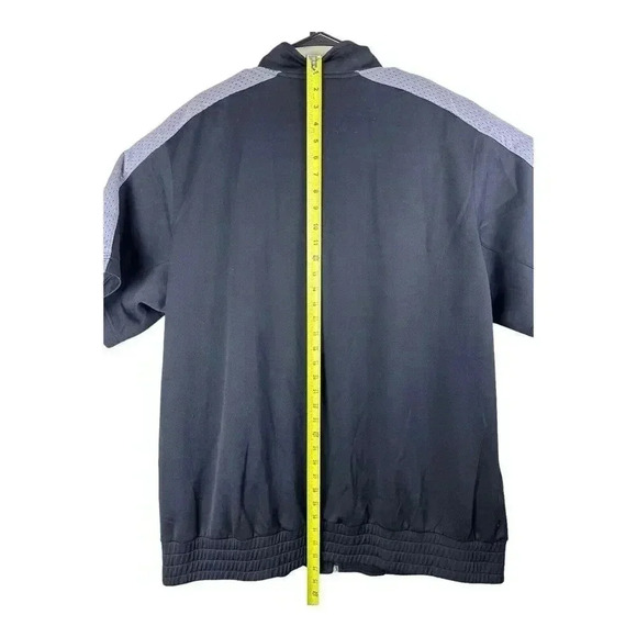 Nike Air Warmup Jacket Men XL Black Full Zip Track Short Sleeve Set It Off Zip - Picture 8 of 11